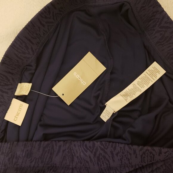 Chico's Blue Maxi Skirt, Ikat-Pattern, Size 3/XL - Picture 3 of 7